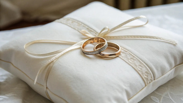 How To Tie Wedding Rings On Pillow