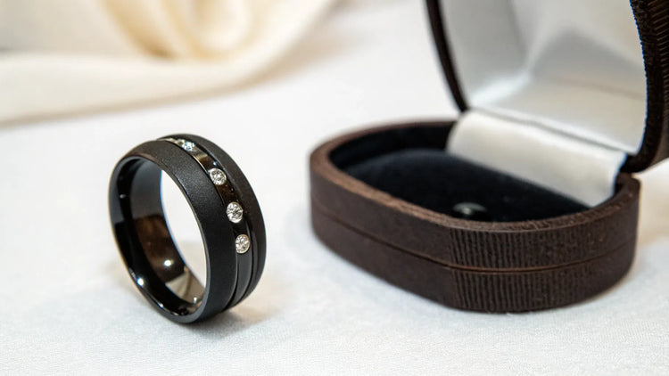 What Is The Black Wedding Ring Made Of?