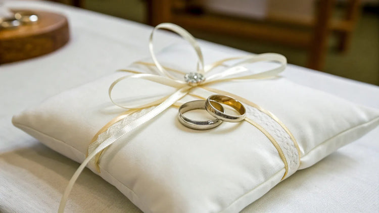 How to Tie Rings on a Wedding Pillow