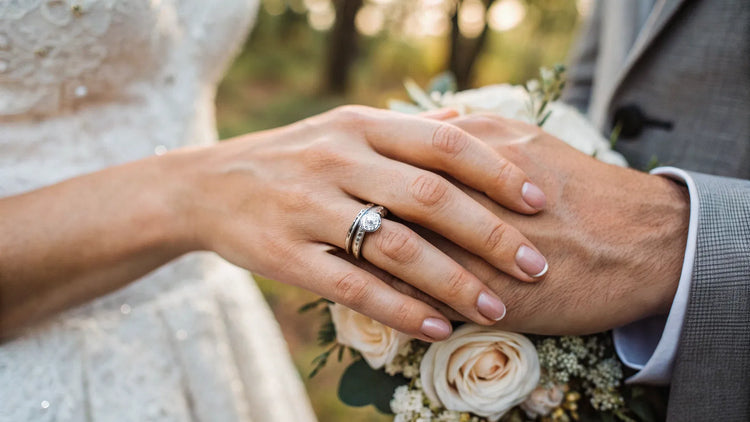 How Do You Wear a Wedding Ring With a Band
