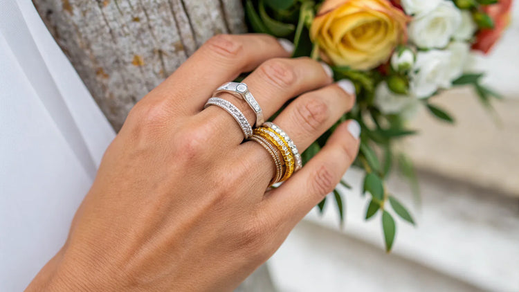 How to Wear Multiple Rings With Wedding Ring