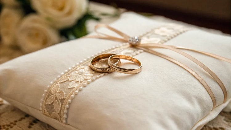 How to Put Wedding Rings on Pillow