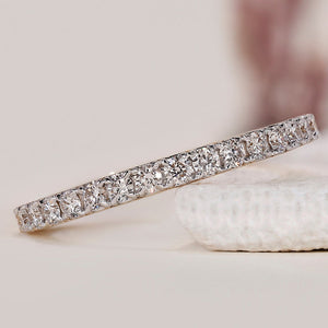Round Diamond Two Tone Wedding Band