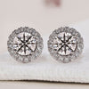 Round diamond earrings with a brilliant sparkle for any occasion.
