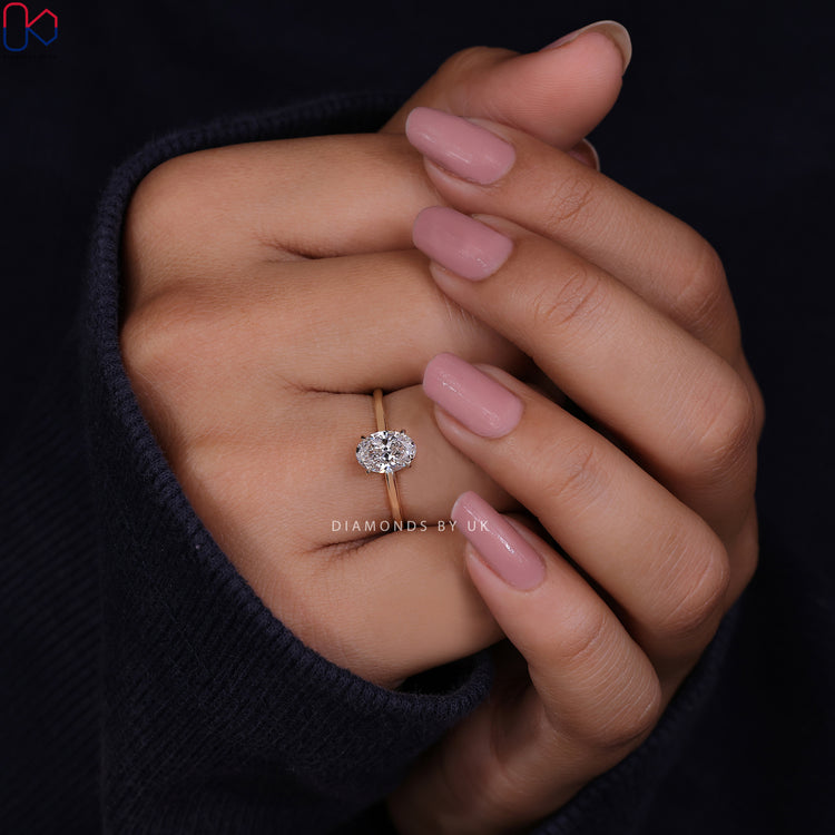 Shop to buy engagement ring featuring a gorgeous oval shaped engagement ring.
