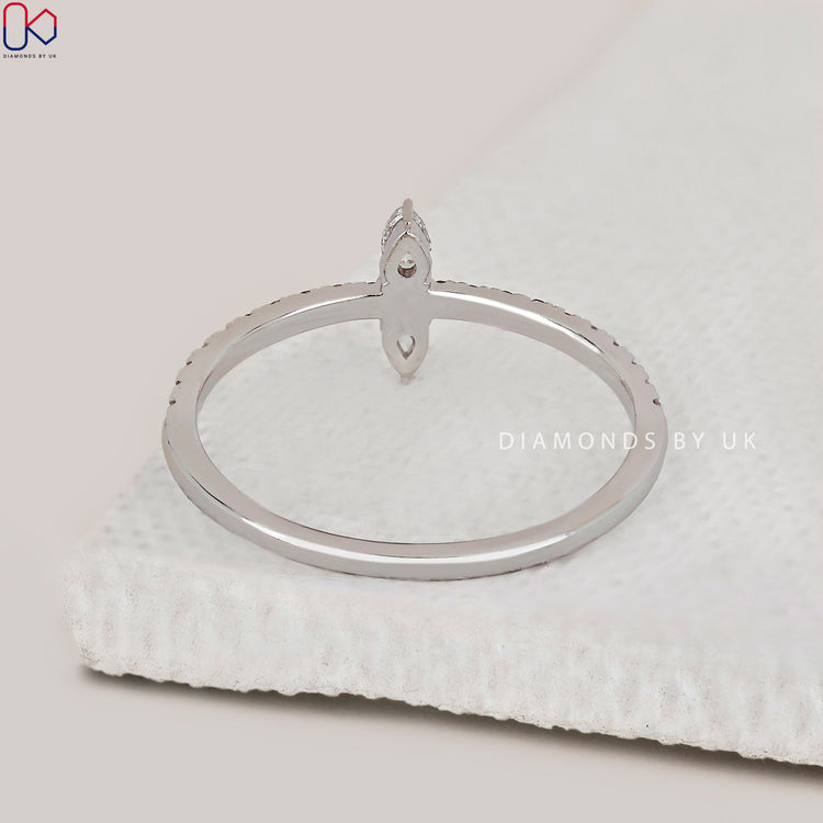 Half Eternity Pear Diamond Wedding Band