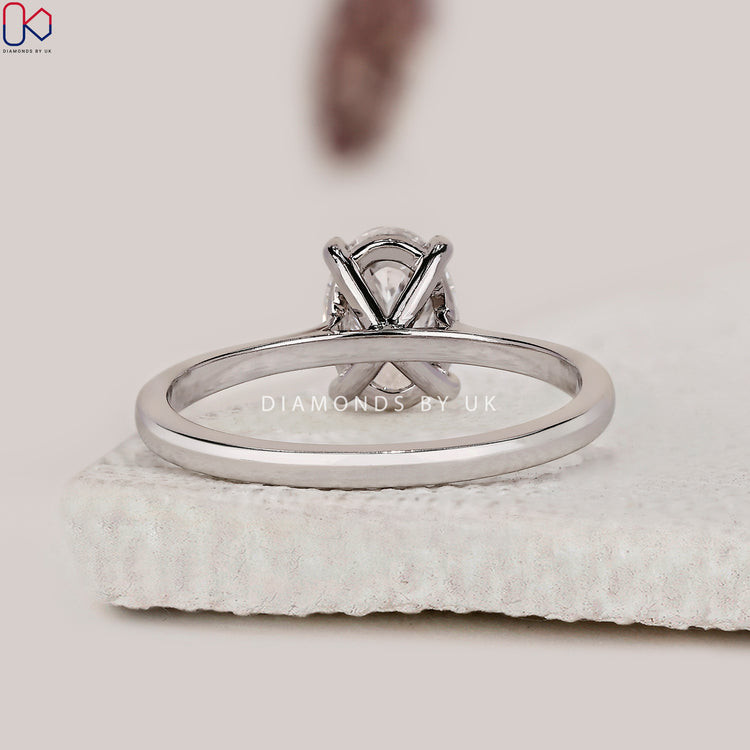 Cathedral setting ring with handmade ring.
