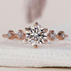 5 diamond ring with round brilliant cut diamonds.
