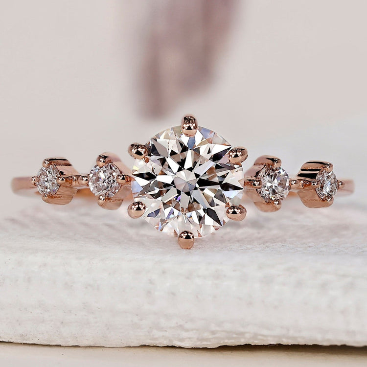 Round Brilliant Cut 5 Diamond Ring