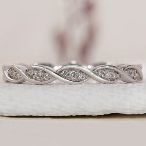 Diamond Eternity Band – Twisted Rope Design