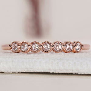 Bezel Set Wedding Band – Rose Cut Diamond