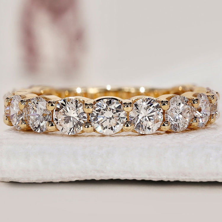 Diamond Eternity band crafted with shimmering lab grown diamonds.
