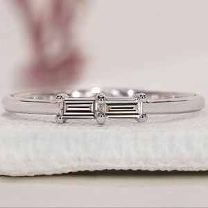 Baguette Diamond Wedding Band - White Gold