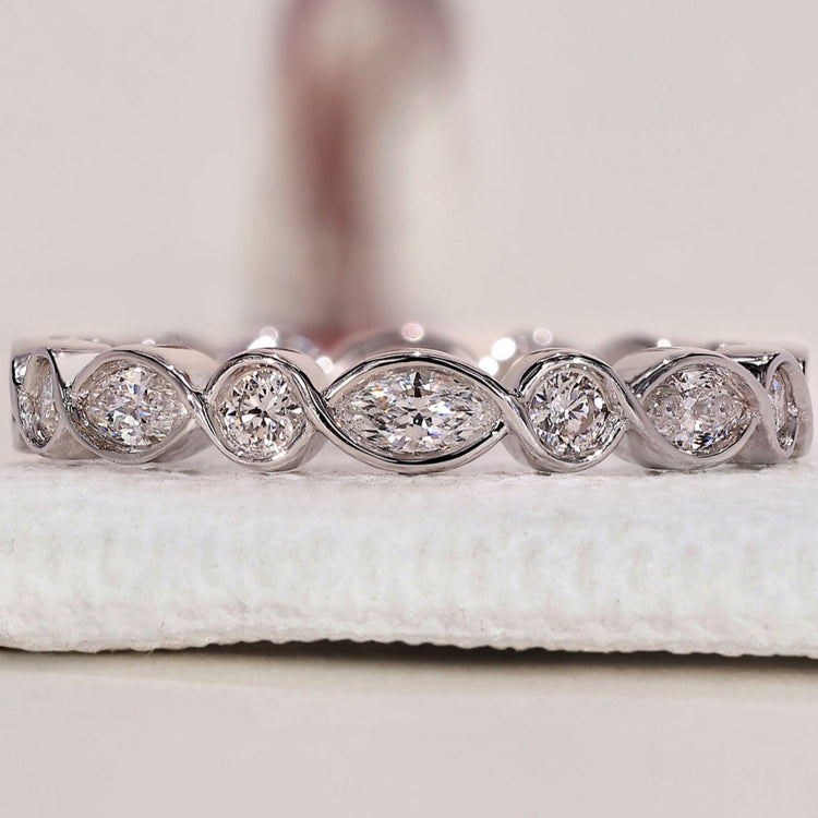Marquise Wedding Band - Eternity Style