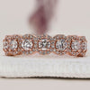 seven stone diamond band crafted in rose gold wedding band

