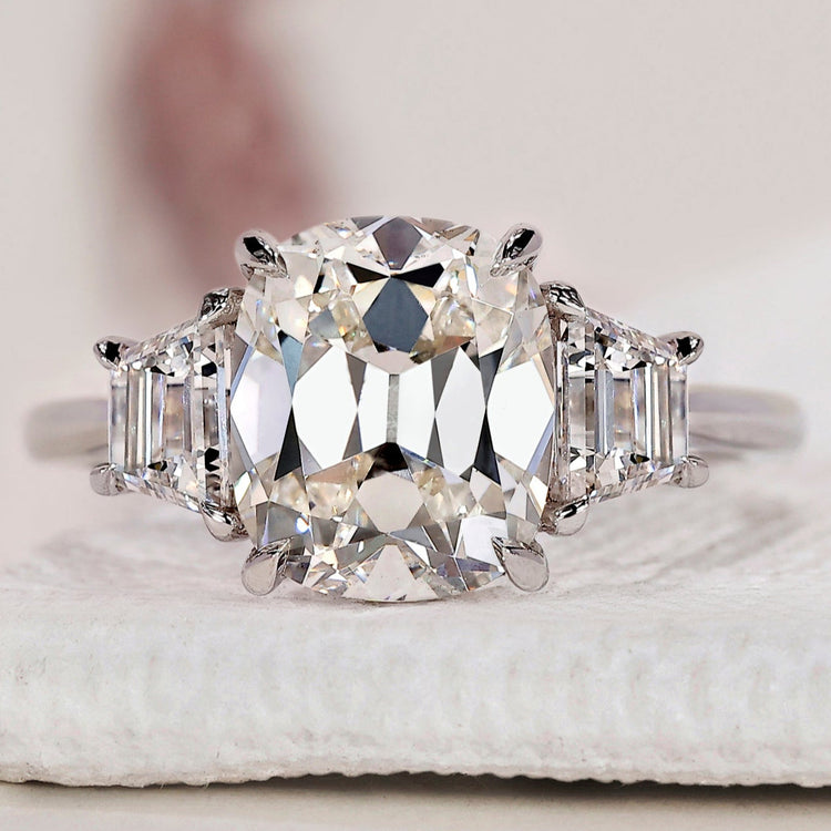 Three Stone Diamond Engagement Ring with timeless design.