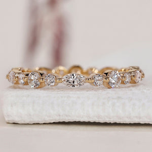 Full Eternity Band – Round and Marquise Diamonds