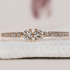 yellow gold wedding band with round diamond wedding band design

