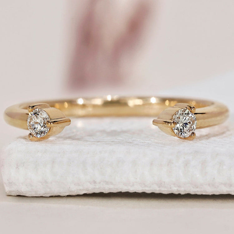 Open Wedding Band featuring a sleek and modern design for timeless elegance.
