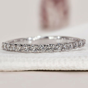 Diamond Half Eternity Band - Round Cut Diamond