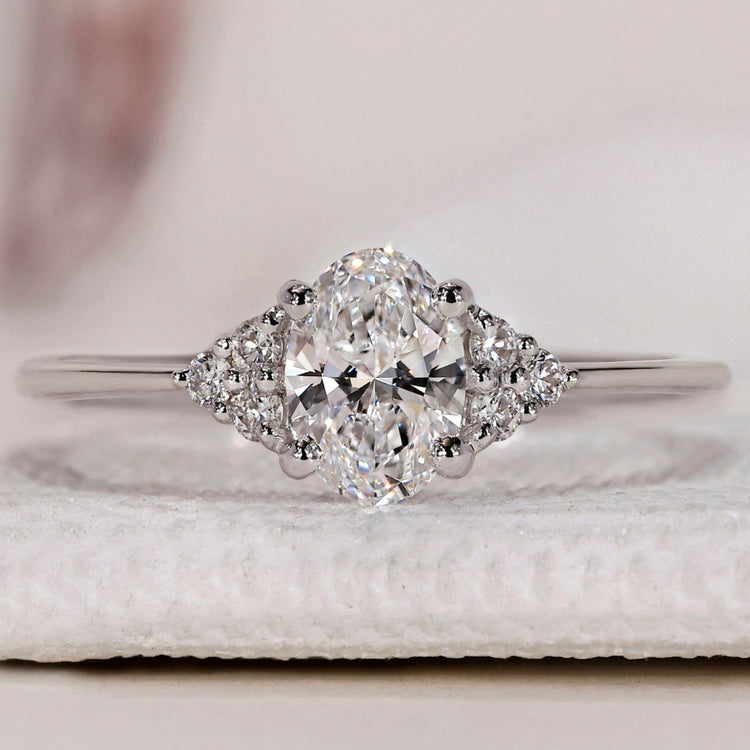 Oval Diamond Engagement Ring - Muse Setting