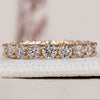 Full diamond eternity band with brilliant diamonds encircling the band.
