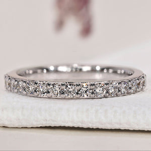 Round Diamond Half Eternity Band