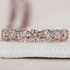 Stunning Half Eternity Band with timeless elegance and sparkle.