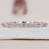 Elegant Half Eternity Wedding Band with sparkling diamonds.
