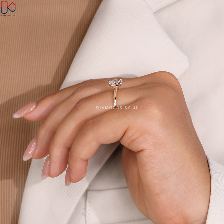 Prong Setting Ring enhancing brilliance and sparkle.
