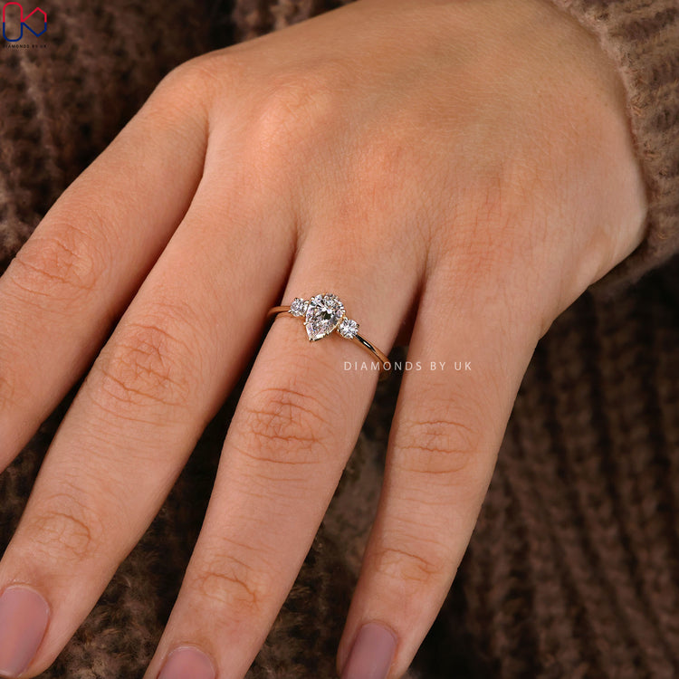 Claw prong setting holding the diamond securely while allowing light to pass.
