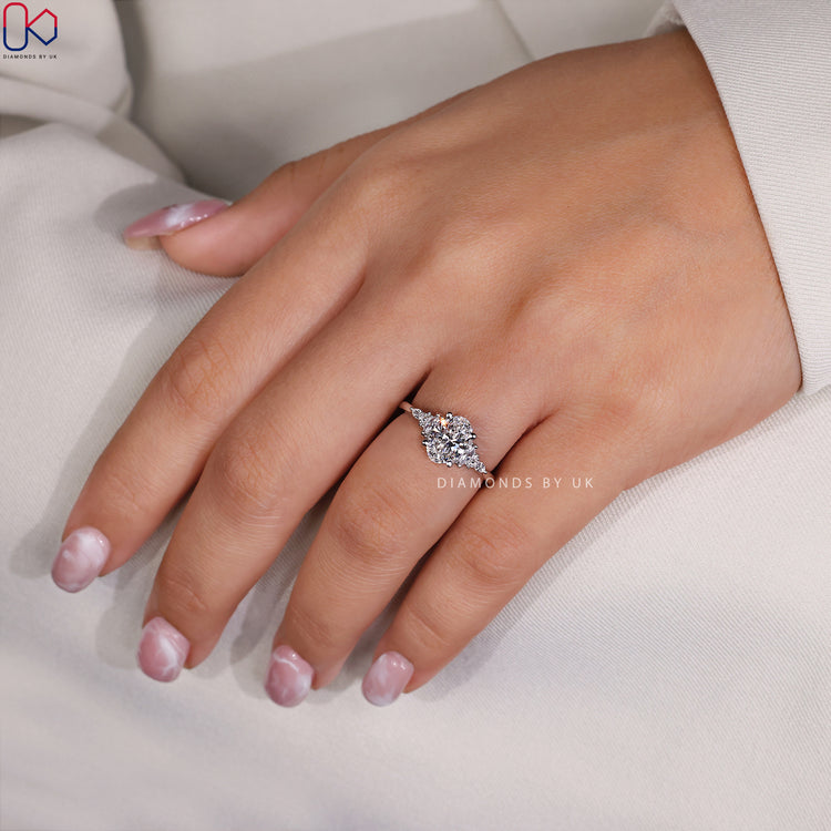 Dazzling Lab Grown Diamond ring with a radiant finish.
