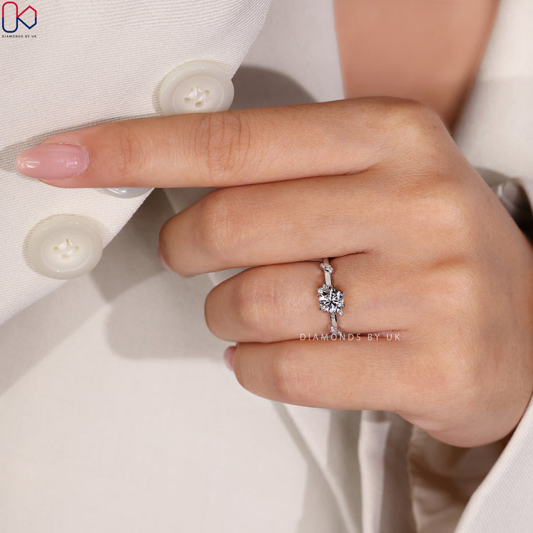 Marquise and Round Diamond Ring for a unique sparkle.
