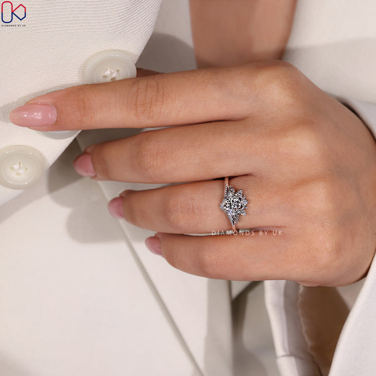 Diamondsbyuk engagement ring with a classic touch.
