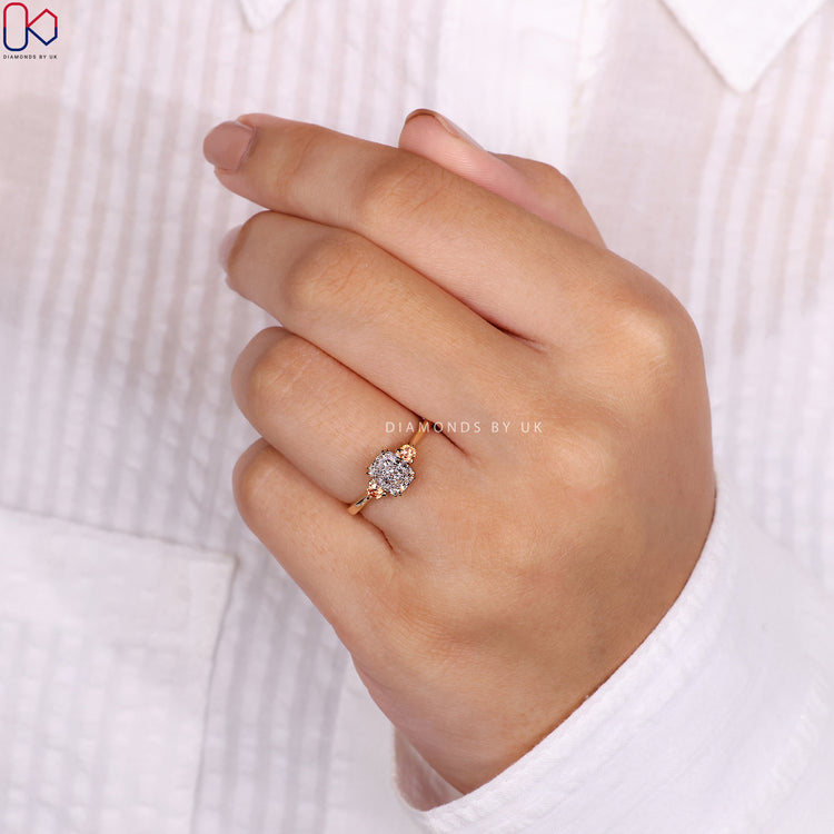 Double Prong Ring securing the diamond beautifully.
