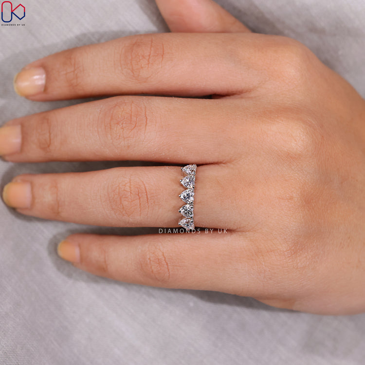 White gold wedding band for a classic look.

