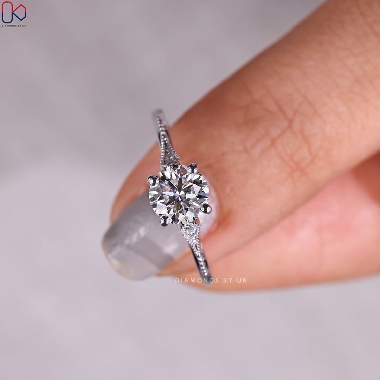 Lab grown diamond ring offering eco-friendly beauty and elegance.
