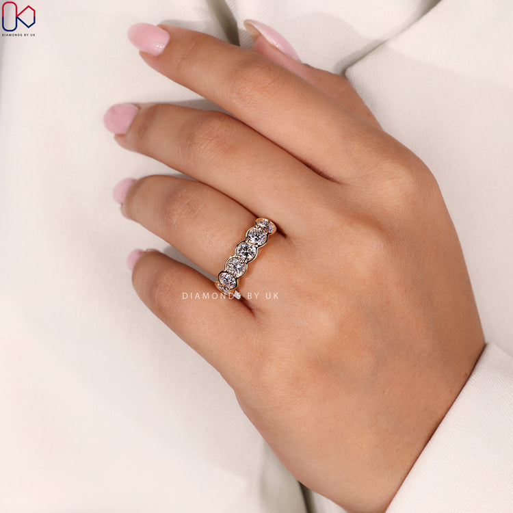 Lab Grown Diamond wedding band offering ethical and sustainable beauty.