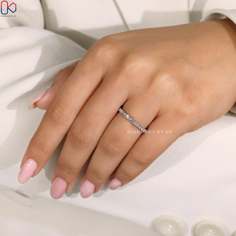 Handmade band crafted with precision for a bespoke, luxurious feel.
