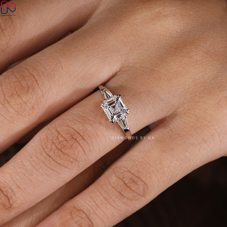 Diamondsbyuk Engagement Ring set with Lab Grown Diamonds for a modern touch.
