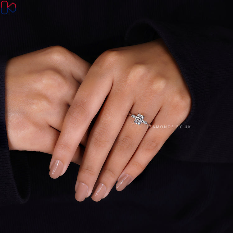Handmade jewellery featuring a dazzling 3 Stone Diamond Ring.
