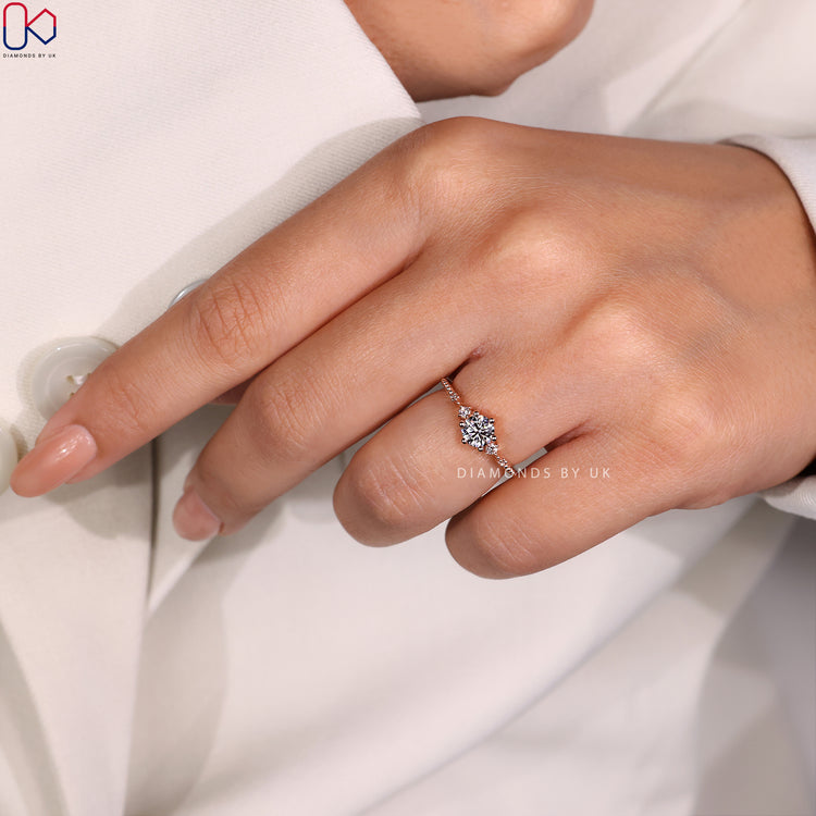 IGI certified diamond ring for quality assurance.

