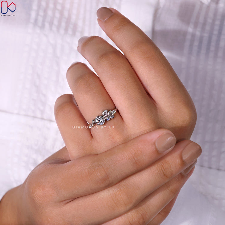 Handmade engagement ring crafted with care.

