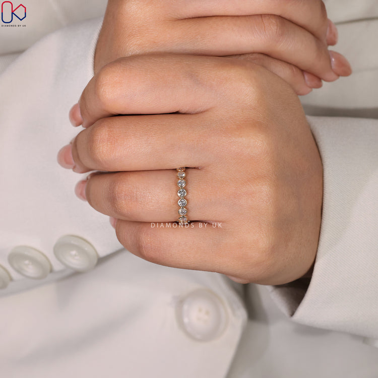 Lab Grown Diamond eternity band offering eco-friendly brilliance.
