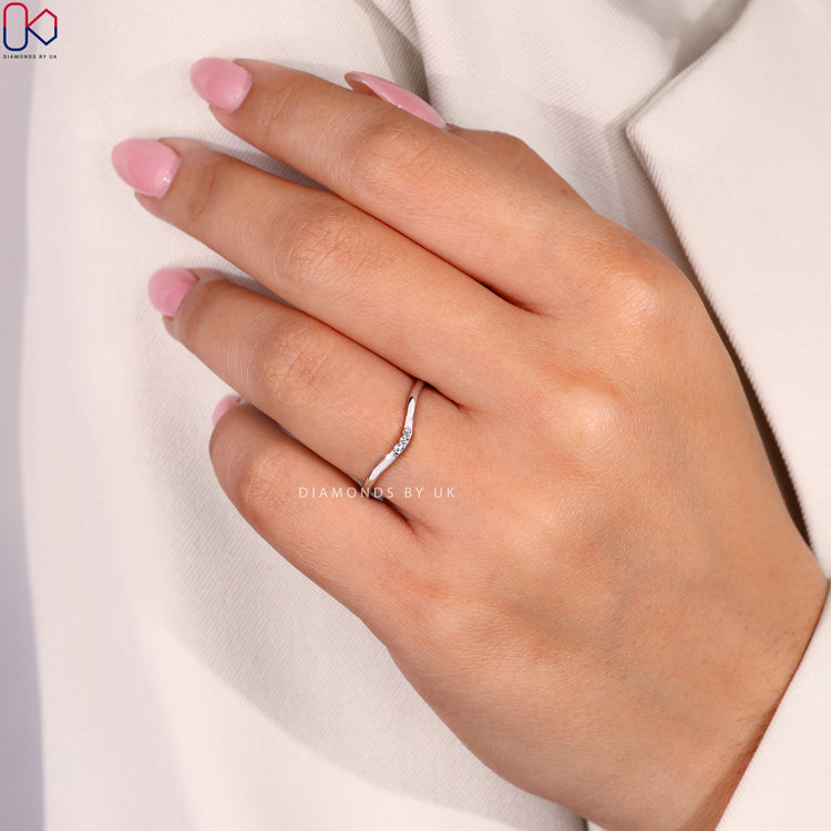 Lab Grown Diamond band with ethical brilliance.
