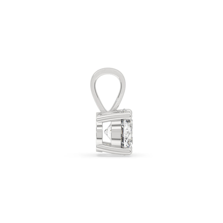925 Silver Pendant - 6 MM Round Moissanite