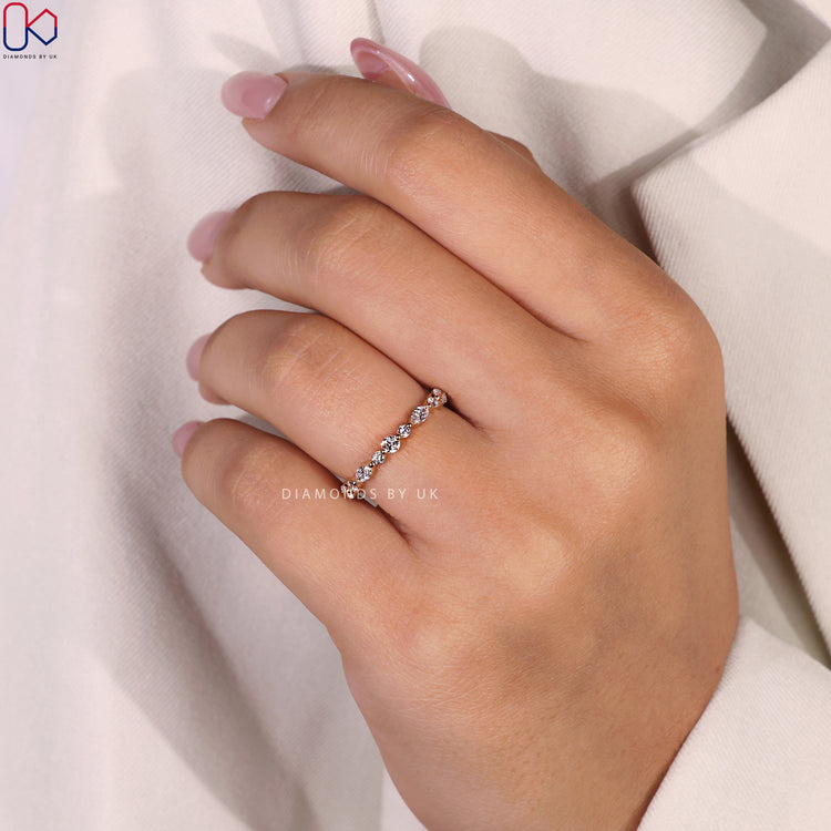 Lab Grown Diamond eternity band offering ethical beauty and sustainability.

