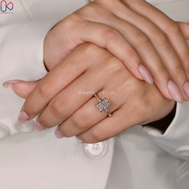 Diamondsbyuk engagement ring with a luxurious finish.
