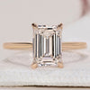 Emerald Solitaire Engagement Ring in Yellow Gold
