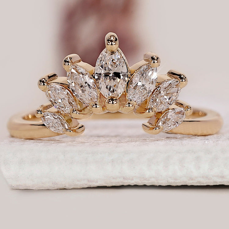 Marquise Cut 7 Stone Diamond Band